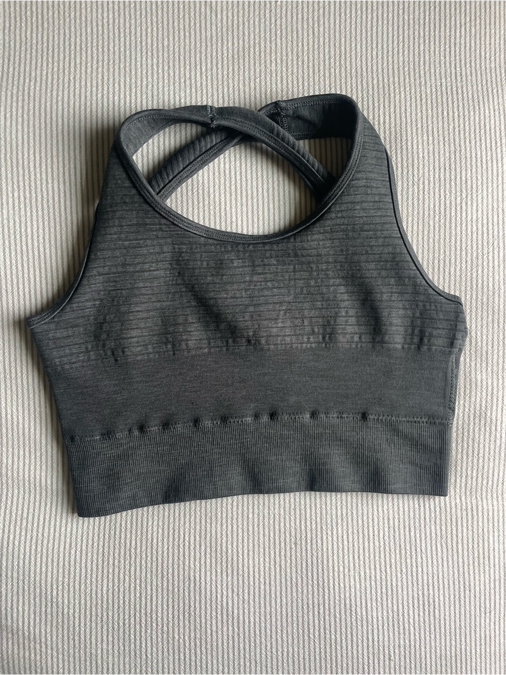 Alphalete Revival Vault Bra Charcoal Gray Small